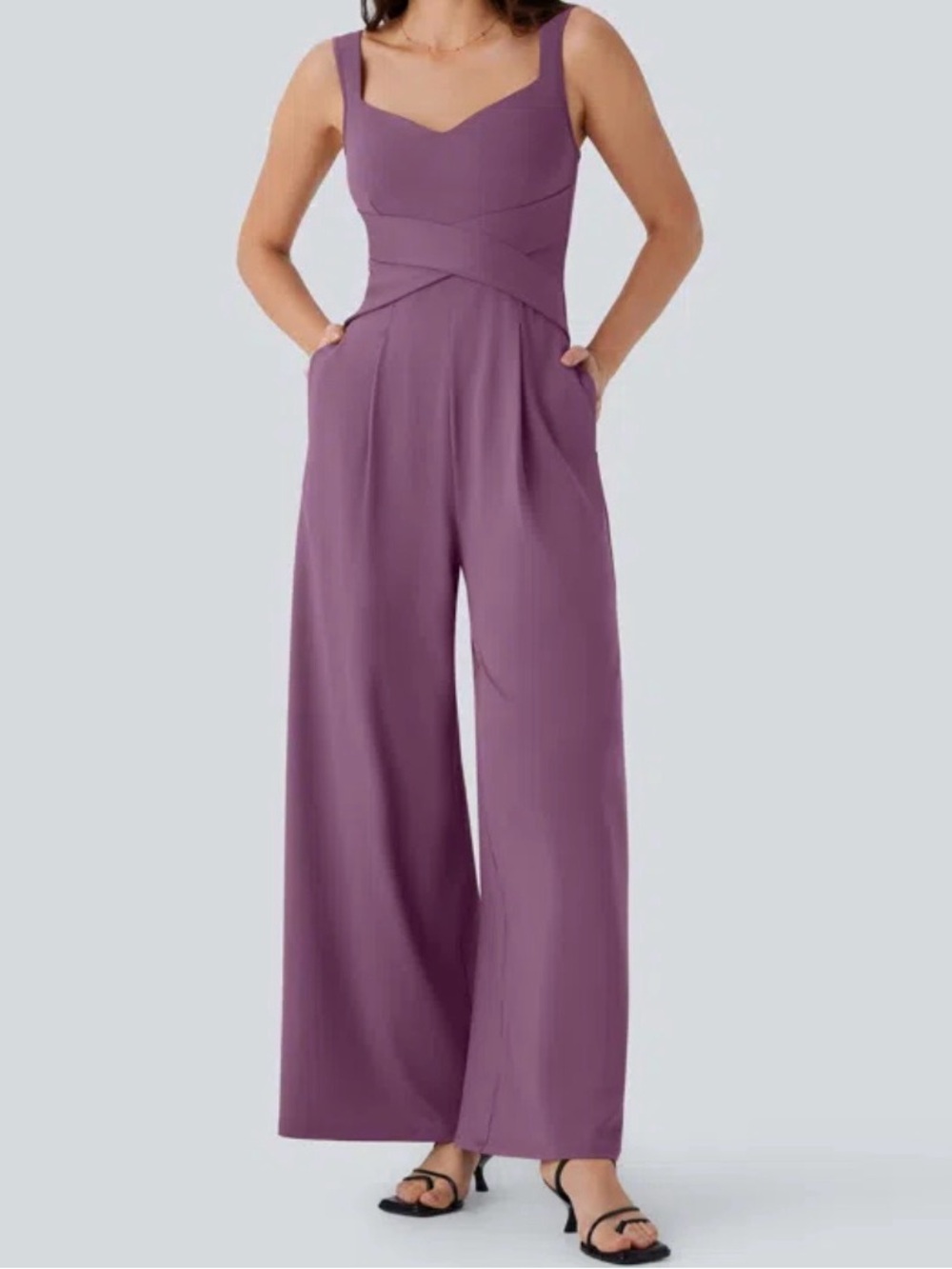 Halara Wide-Leg Jumpsuit in Purple